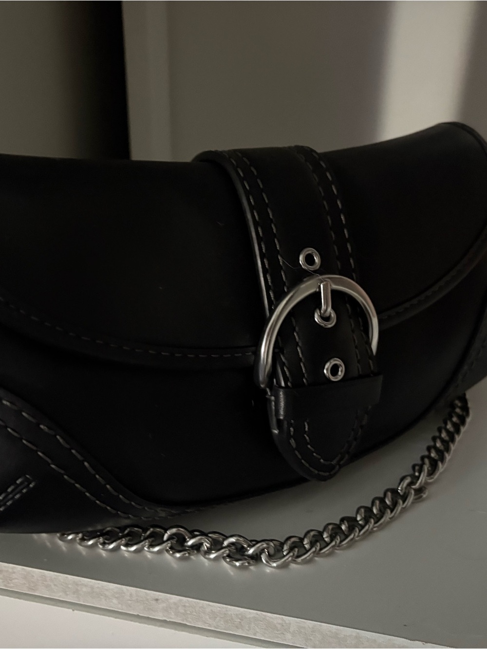 Coach Black SOHO Leather Shoulder Bag - Picture 2 of 2